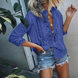 Half Sleeve Lace Boho Blouse