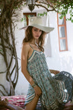 Boho Spaghetti Strap Floral Print Dress
