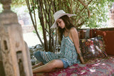 Boho Spaghetti Strap Floral Print Dress