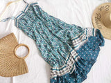 Boho Spaghetti Strap Floral Print Dress