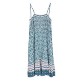 Boho Spaghetti Strap Floral Print Dress