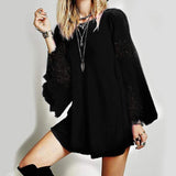 Long Sleeve Lace Crochet Dress