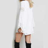 Long Sleeve Lace Crochet Dress