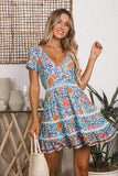 Boho V Neck Mini Dress