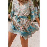 Boho Vintage Wide Sleeve Dress