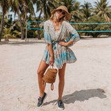 Boho Vintage Wide Sleeve Dress