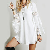 Long Sleeve Lace Crochet Dress