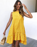 Polka Dot Sleeveless Mini Dress