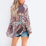 Boho Floral Chiffon Loose Blouse