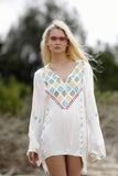 Long Sleeve Embroidery Hippie Top
