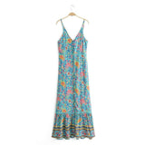 Deep V Neck Spaghetti Strap Dress