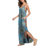 Bohemian Colorful Floral Print Maxi Dress