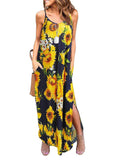 Bohemian Colorful Floral Print Maxi Dress