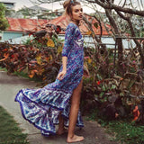Boho Inspired Floral Print Maxi Dress