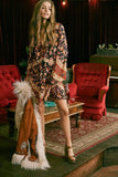 Boho Floral Print Mini Dress