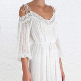 Boho Inspired Elegant Lace Sheer Summer Dress