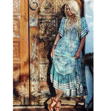 Boho Inspired Floral Print Summer Dress