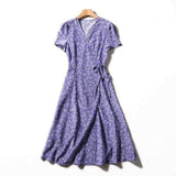 Boho Inspired Printed Wrap Summer Dress