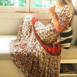 Boho Floral Print Maxi Dress