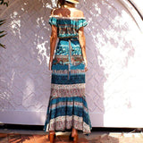 Boho Floral Printed 2 Piece Dress