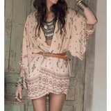 Boho Cardigan Geometric Print