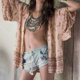 Boho Cardigan Geometric Print
