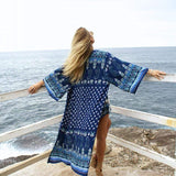 Boho Inspired Beach Floral Print Kimono