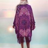 Beach Floral Print Cover Up Kimono