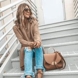 Khaki Knit Cardigan with Pockets