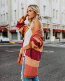Colorful Striped Long Cardigan