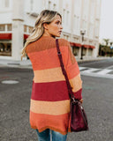 Colorful Striped Long Cardigan