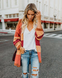 Colorful Striped Long Cardigan