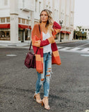 Colorful Striped Long Cardigan