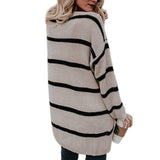 Vintage Striped Long Cardigan