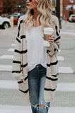Vintage Striped Long Cardigan