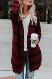 Vintage Striped Long Cardigan