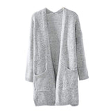 Loose Knit Cardigan Sweater with Pockets
