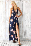 Boho Deep V Neck Backless Dress
