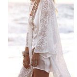 Fringe Lace Cardigan- Beach Cover Up