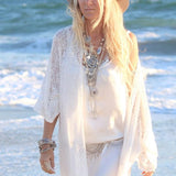 Fringe Lace Cardigan- Beach Cover Up