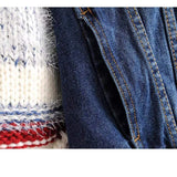 Boho Denim Sweater Jacket