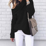 Bohemian Off Shoulder Pullover Sweater