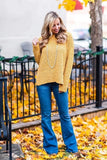 Bohemian Casual Solid Knit Sweater