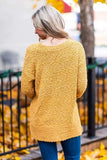 Bohemian Casual Solid Knit Sweater