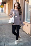 Bohemian Casual Solid Knit Sweater