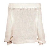 Off Shoulder Knit Sweater