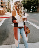 Patchwork Long Knit Cardigan