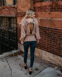 Backless Bow-Knot Sweater