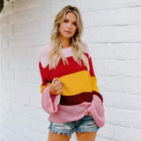 Rainbow Striped Fashion Sweater