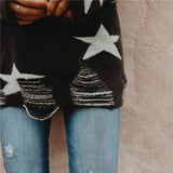 Star Printed Knit Sweater